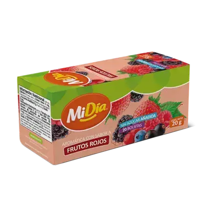 1021-1 🍓 Aromática Frutos Rojos MiDía CX20 Bolsitas 20g