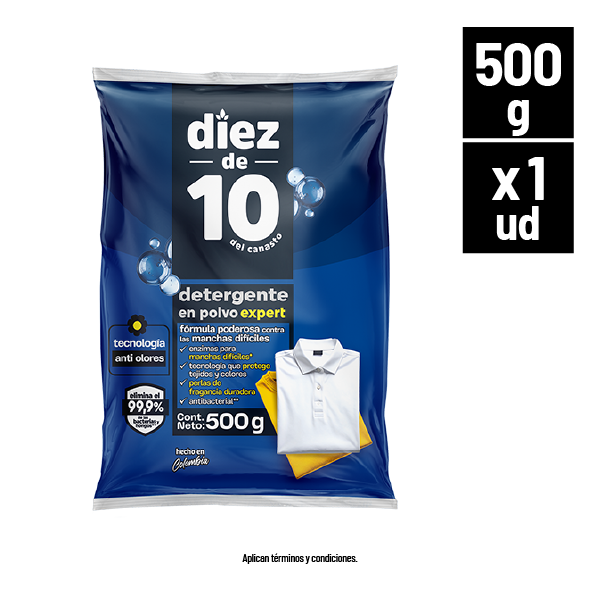 11232 🧼 Eden Expert Detergente en Polvo Diez de 10 (500g)