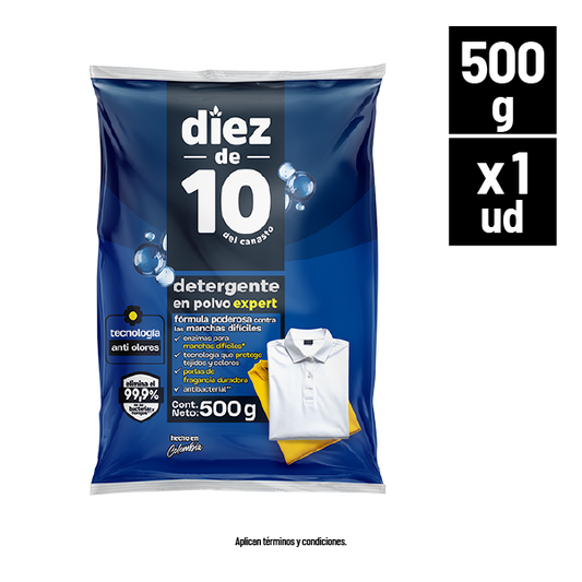 11232 🧼 Eden Expert Detergente en Polvo Diez de 10 (500g)
