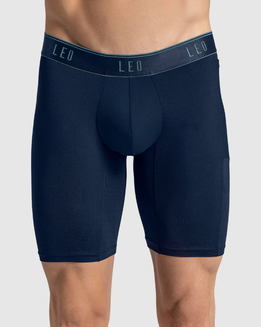 Bóxer deportivo largo con bolsillo lateral en microfibra - 033309