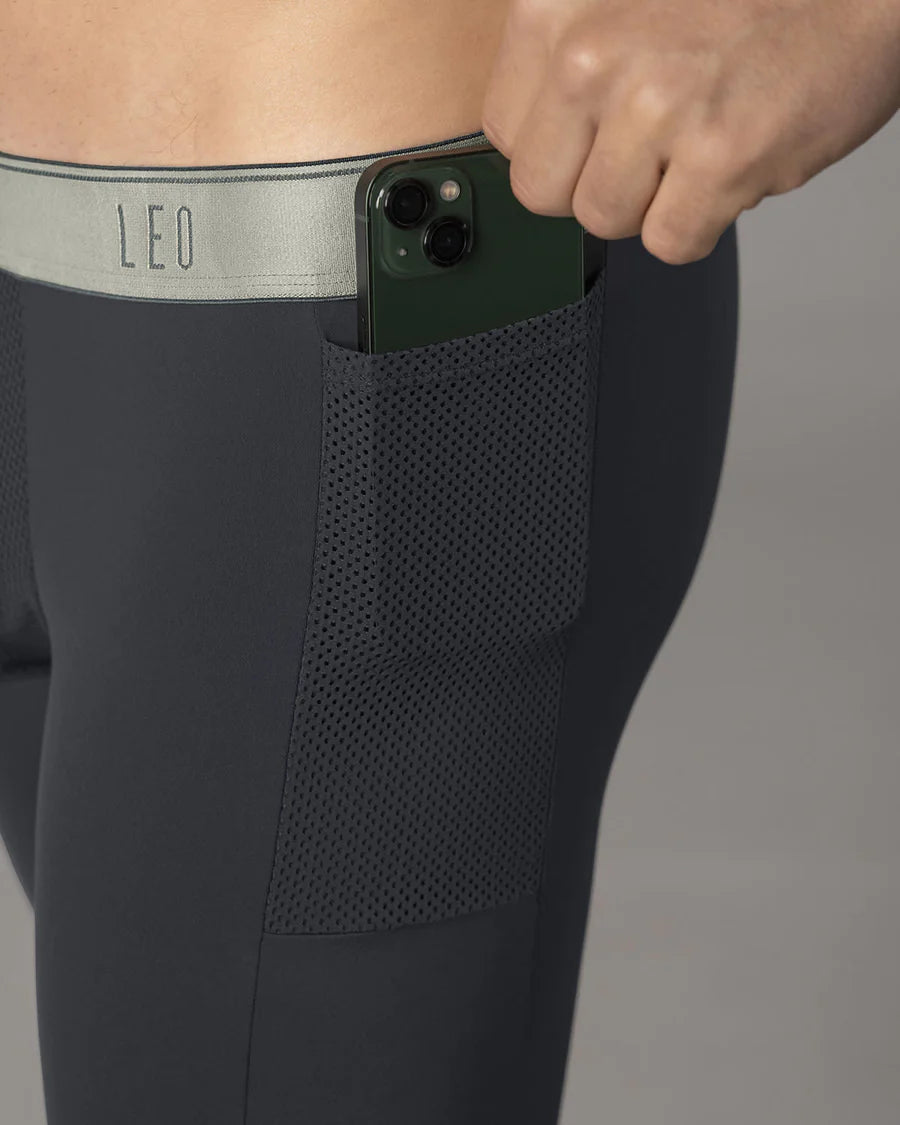 Bóxer deportivo largo con bolsillo lateral en microfibra - 033309