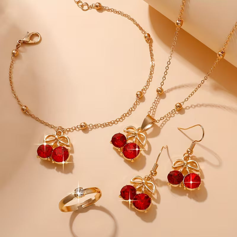5154 🍒 Set de Joyas Cereza Chic - T17-01