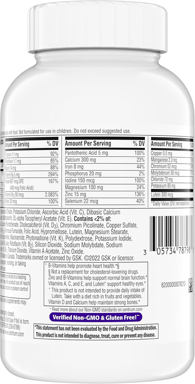 Minis Silver Women'S Multivitamin for Women 50 Plus, Multimineral Supplement with Vitamin D3, B Vitamins, Non-Gmo Ingredients, Supports Memory and Cognition in Older Adults - 280 Ct