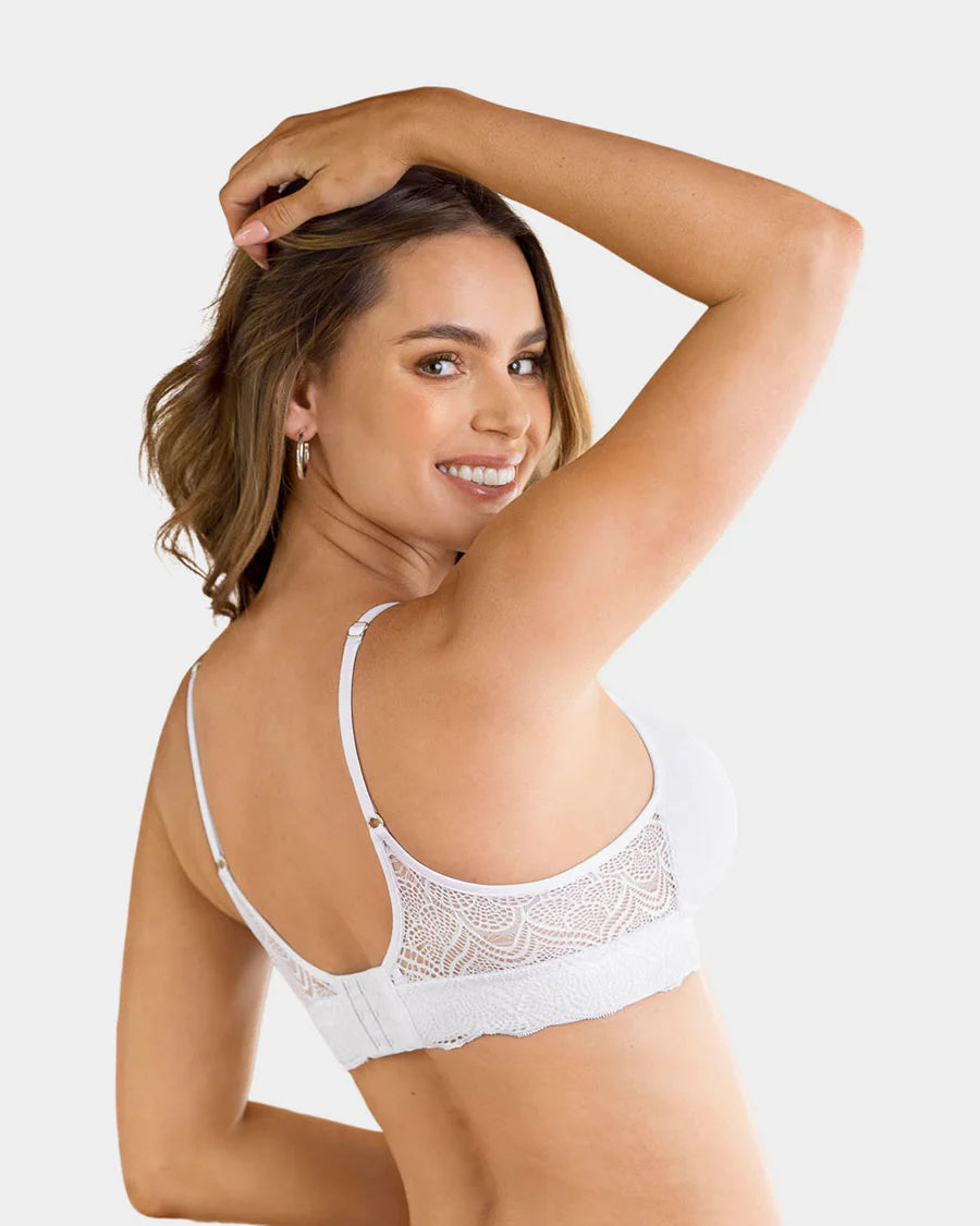 Brasier ultracómodo con encaje en la base y espalda Comfy Bra