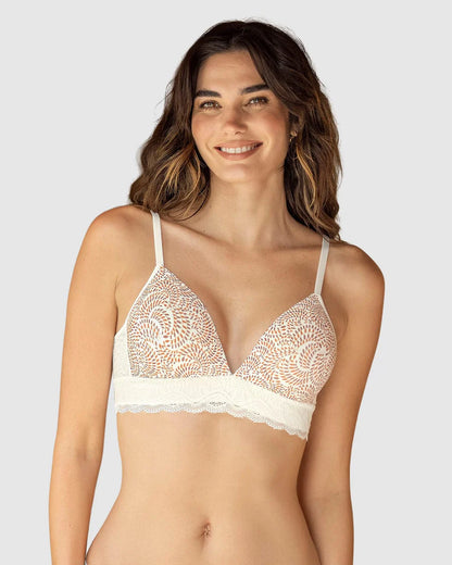Brasier ultracómodo con encaje en la base y espalda Comfy Bra