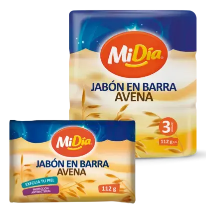 14121 🛁 Jabón Corporal Avena MiDía x 3 Unidades 330g 🌾