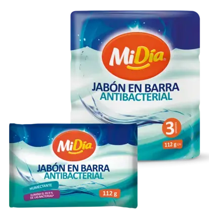 14122 🛁 Jabón Corporal Antibacterial MiDía x 3 Unidades 🧼