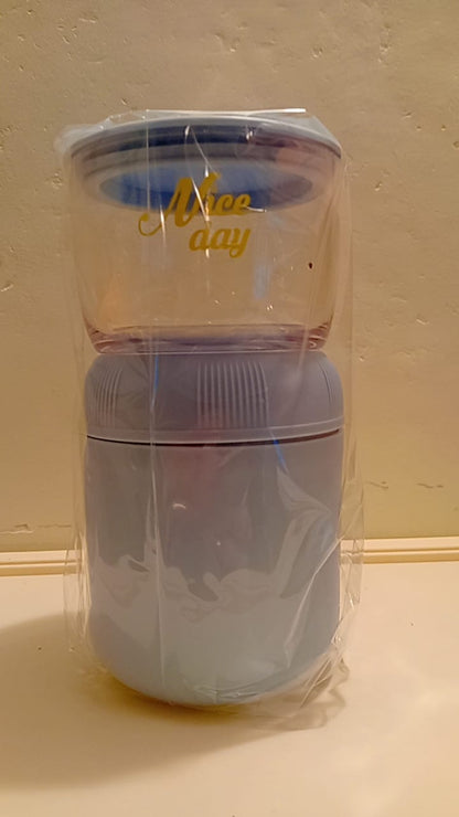 12151 🥗 Porta Comidas Azul Doble Compartimiento – Orden, Frescura y Tranquilidad en Tu Día