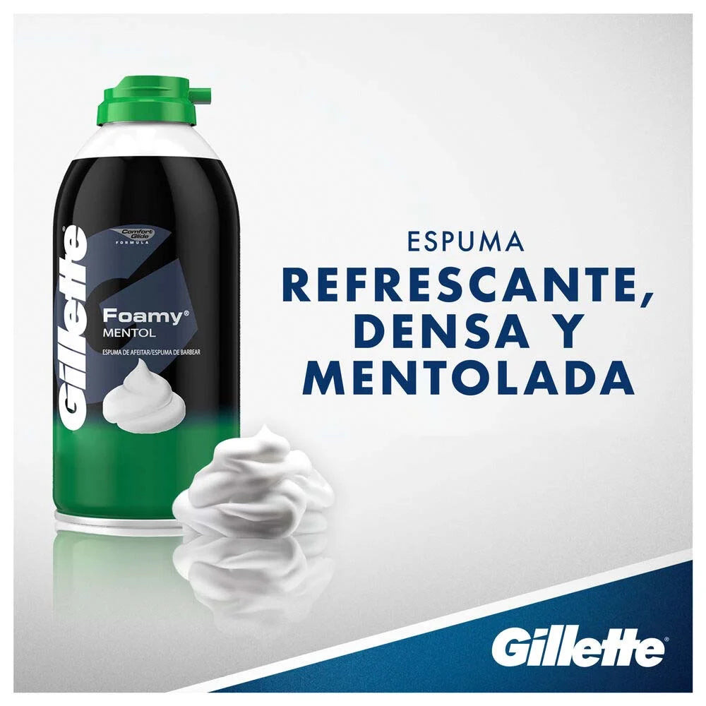 1552 ❄️ Espuma para Afeitar Gillette Foamy Mentol 175g