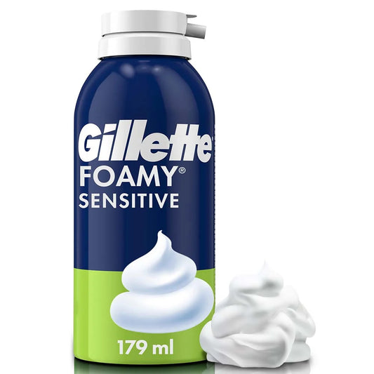 1553 🪶 Espuma para Afeitar Gillette Foamy Sensitive 175g