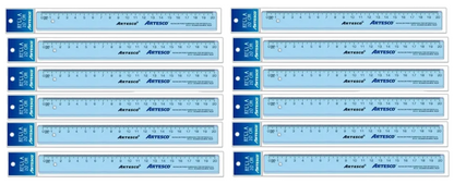 131262 📏 Regla Artesco Cristal Transparente 20 cm – D1327020