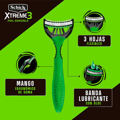 166-1 🔵 Schick Xtreme3 Piel Sensible
