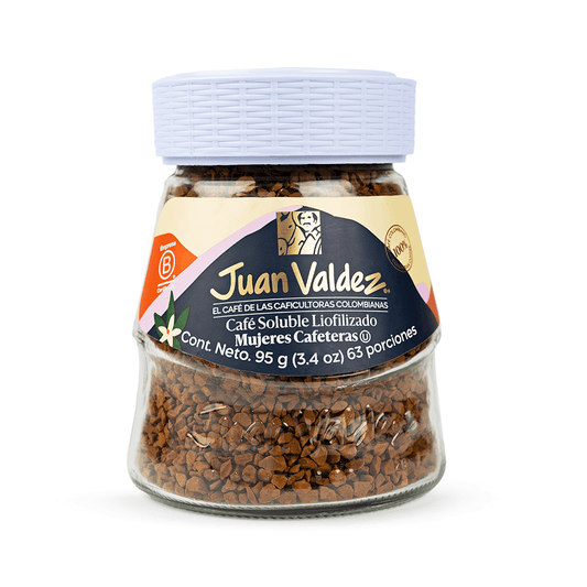 1093-15 ☕💜 Café Juan Valdez Liofilizado Mujeres Cafeteras 95 g
