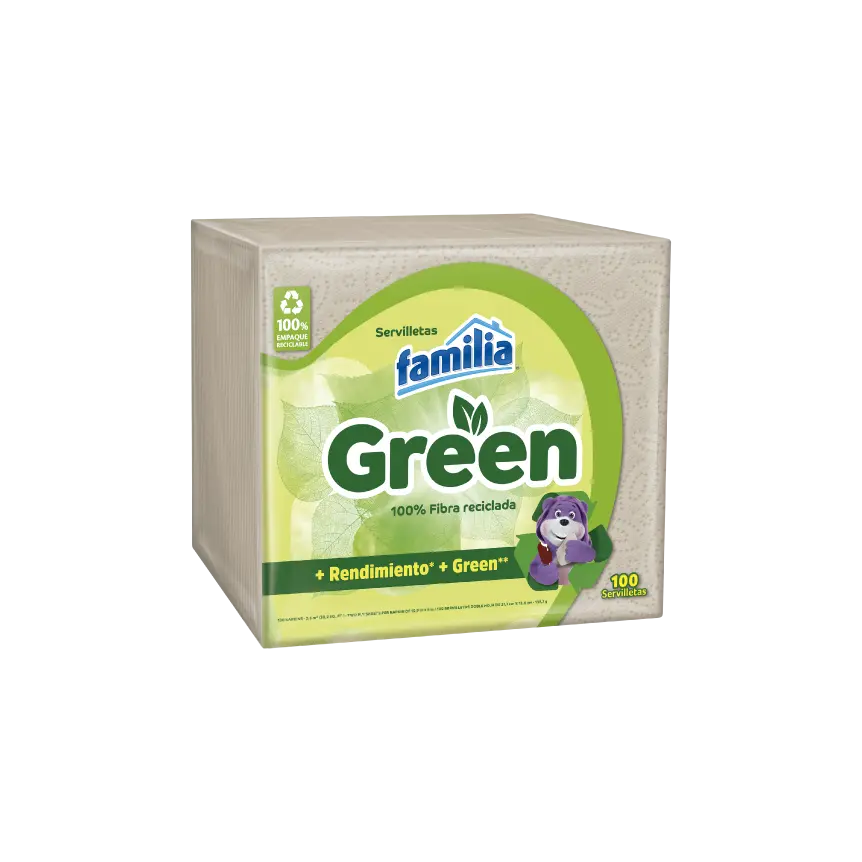 11381  Servilletas Familia Green - 100 unidades