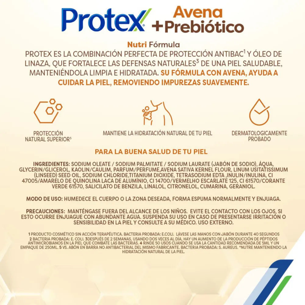 1316 🧼 Jabón en Barra Protex® Avena + Probiótico 110g