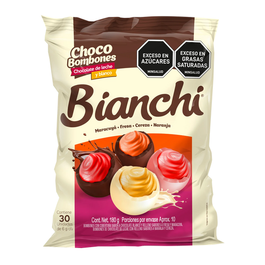 10121-4 🍫 BOMBÓN BIANCHI MINI – Bolsa x30