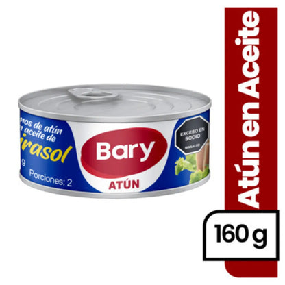 101312 🐟 Lomitos de Atún en Aceite de Girasol Bary 160 g 140g