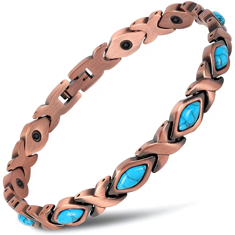 5141 🌿 Pulsera Magnética de Cobre Vintage Bohemia - T17-03
