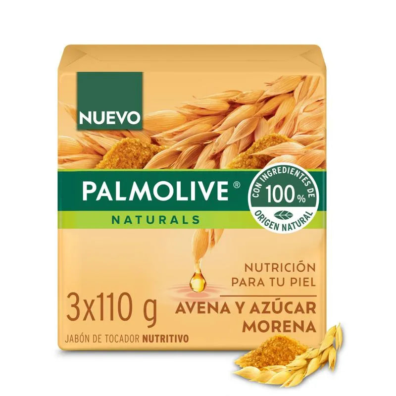 1318 🧼 Jabón en Barra Palmolive Naturals® Exfoliación Diaria Avena y Azúcar Morena 110 g
