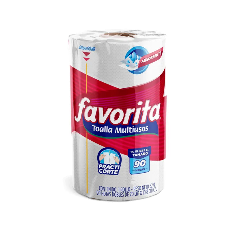 1139-4 Toalla de Papel Multiusos Favorita® Hojas Dobles