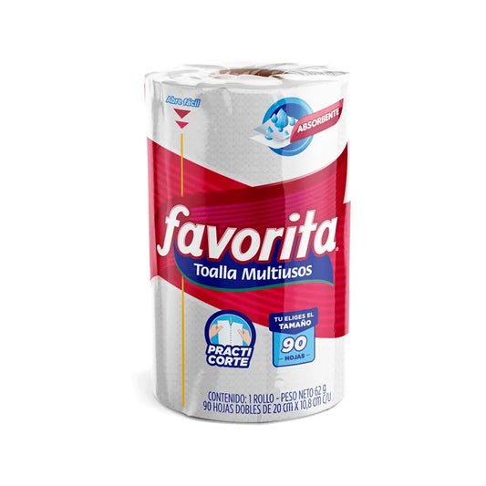 1139-4 Toalla de Papel Multiusos Favorita® Hojas Dobles