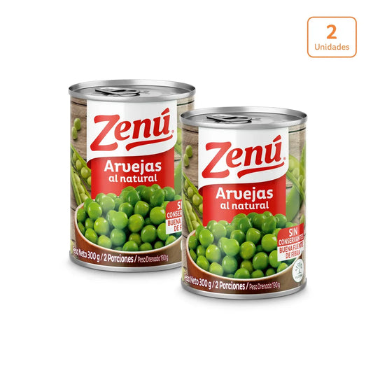 Arveja natural Zenú x 300g c/u - N18175