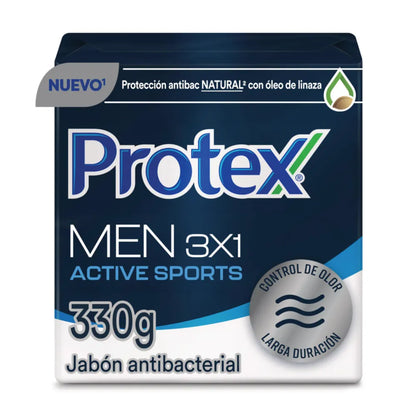 151-2 🧼 Jabón en Barra Protex® Men Active Sports 3X1