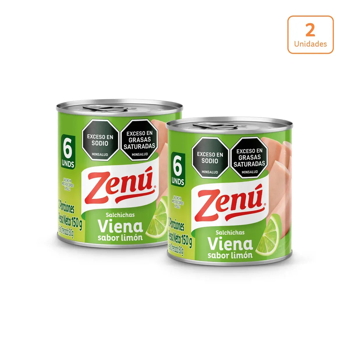 Salchicha Viena con sabor a limón x 150g c/u - N 18834