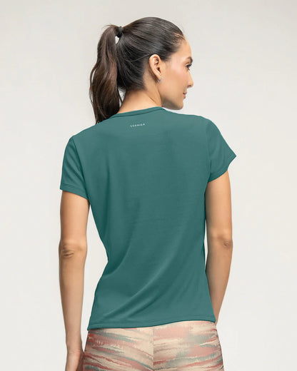Camiseta deportiva de secado rápido y silueta semiajustada - 195324