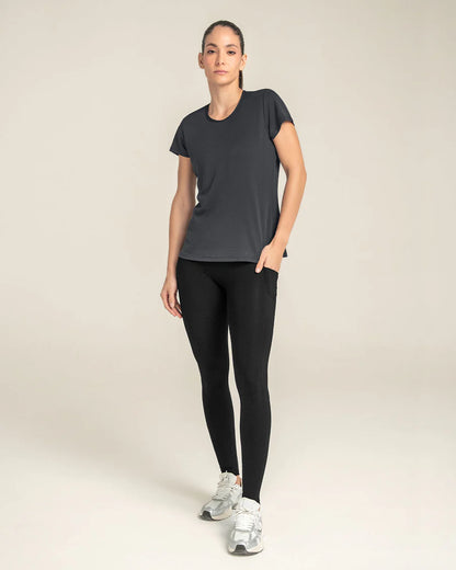 Camiseta deportiva de secado rápido y silueta semiajustada - 195324