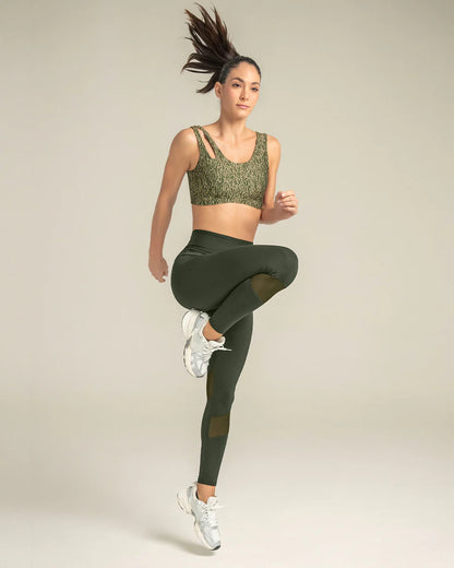 Legging de control con mallas transpirables en piernas - 195509