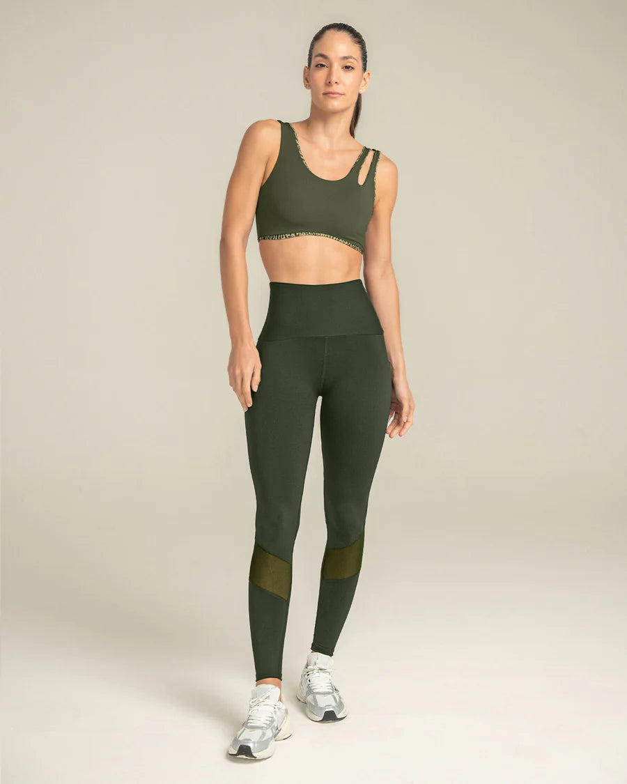 Legging de control con mallas transpirables en piernas - 195509
