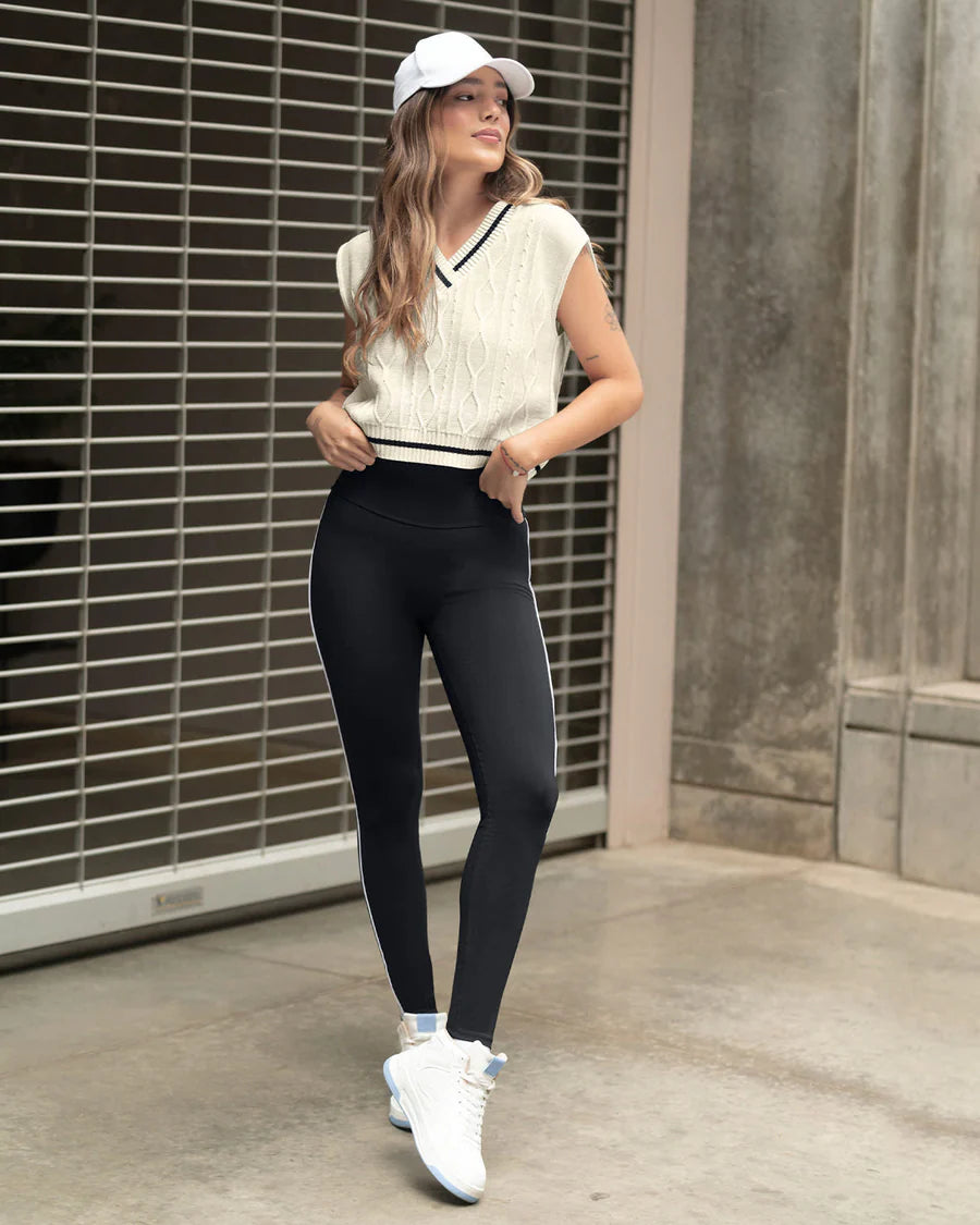 Legging deportivo de control con doble capa de tela en pretina - 195614