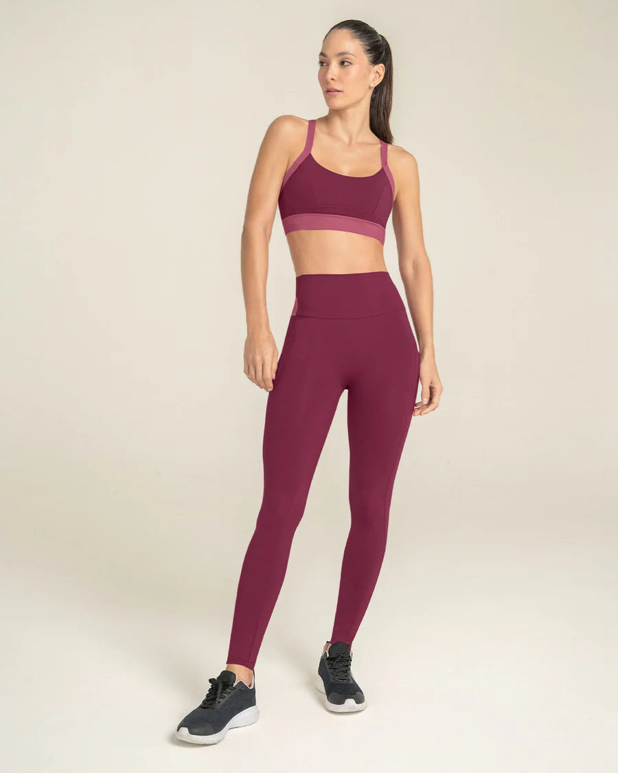 Legging tiro alto control en abdomen y muslos con bolsillo lateral - 195616