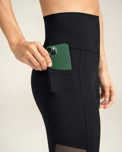 Legging deportivo con bolsillo lateral y detalles en tul - 195630