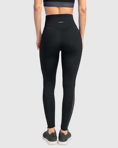 Legging deportivo con bolsillo lateral y detalles en tul - 195630