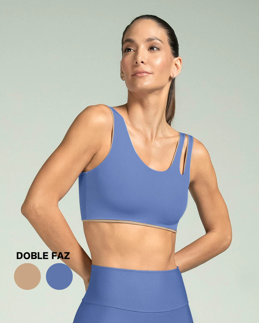 Top deportivo doble faz diseño asimétrico - 19AA10