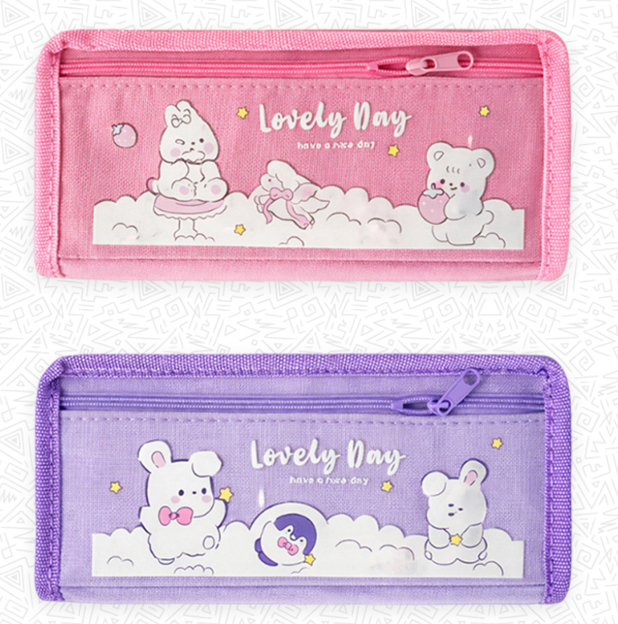 13101-8 ✨ Cartuchera Grafitos Doble Niña Kawaii – Orden con ternura todos los días ✨
