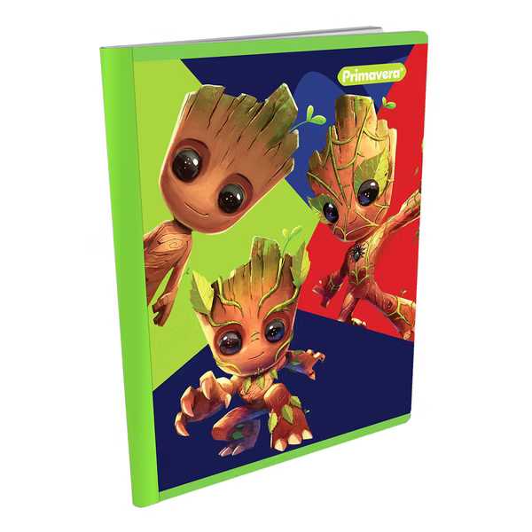 1353-29 📘 CUADERNO COSIDO PRIMAVERA GROOT – MARVEL AVENGERS 🌱💥
