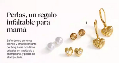 5122 💖 Set Aretes Toque de Amor Yanbal (4 Pares)- Y39912