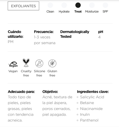 2351 ✨🧴 SOLO Tónico Exfoliante Ácido Salicílico 2% REVOX B77 (250 ml) - PB0103698