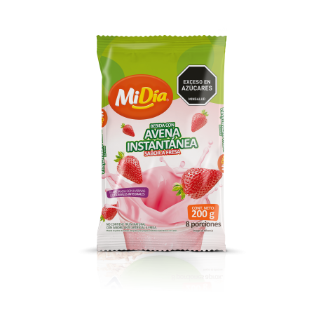 1041-12 🍓 Avena Instantánea Fresa MiDía 200 g