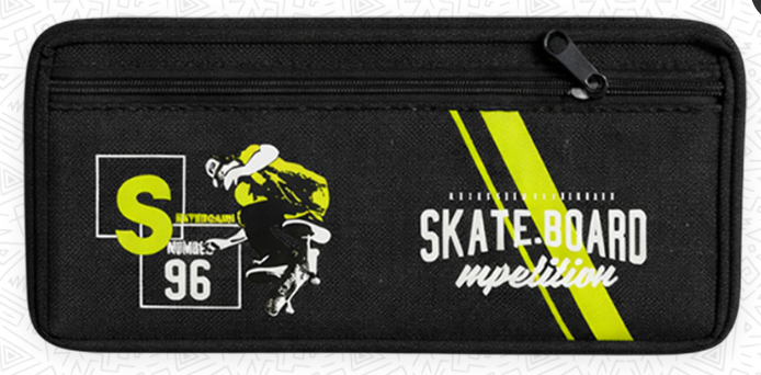 13101-3 🛹🎒 CARTUCHERA GRAFITOS SKATE BOARD  VOYAGE – 2 CIERRES (Modelos 912  954)