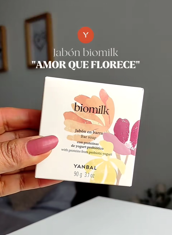 14120 🌸 JABÓN EN BARRA BIOMILK “AMOR QUE FLORECE” 💖