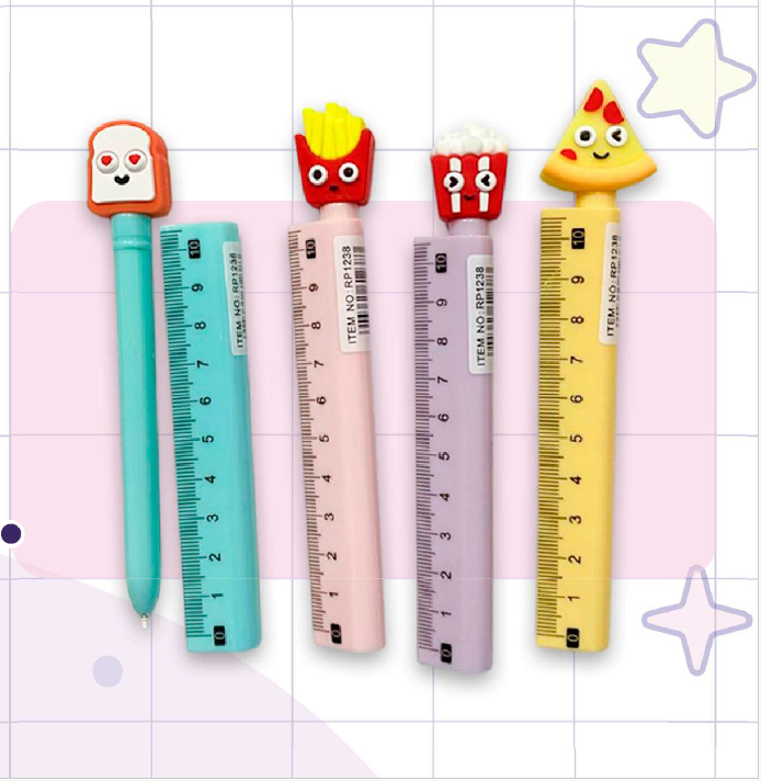 1333-2 ✏️📏 Lapicero Regla 10 cm Positive Kawaii – Ref. RP1325  RP1238 - 25535