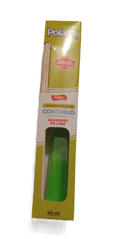 1173-3 🌿 Ambientador Continuo POLARIX con Difusores de Bambú – Azahares de Lima 40 ml