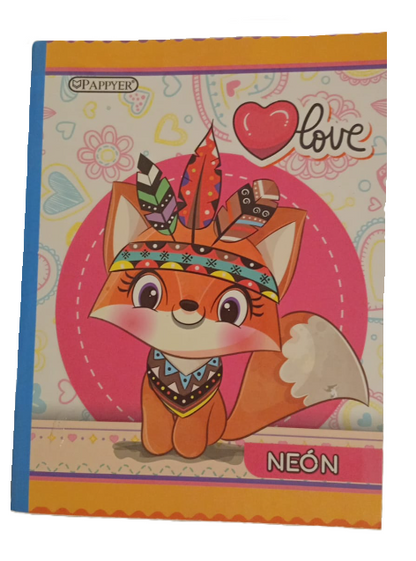 1353-55 💖 Cuaderno Cosido Neón Escarchado PAPPYER – Niña 25780