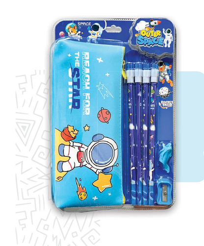 13101-10 🚀🦫 Cartuchera Set Escolar Capibara Outer Space – Todo listo para explorar el aprendizaje