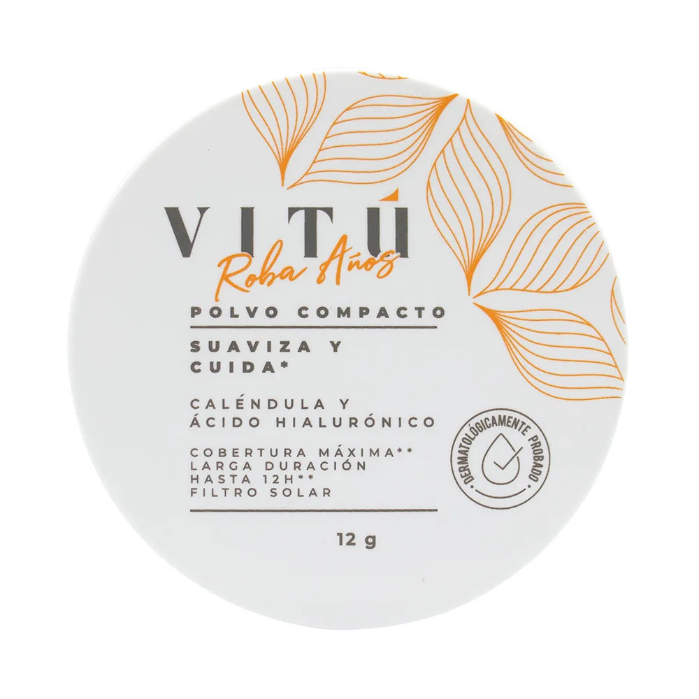 3142 🌼 Polvo Compacto Vitú Caléndula & Ácido Hialurónico 12g