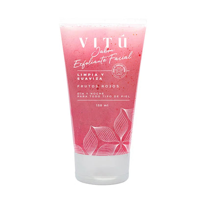 2353 🍓 Jabón Vitú Exfoliante Facial Frutos Rojos 150 ml - PB0101722